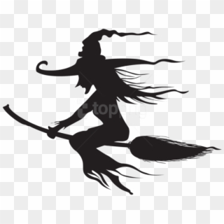 Download Halloween Witch Silhouette Png Png Images - Силуэт Ведьмы Png, Transparent Png
