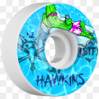Bones Hawkins Stf Water 52mm Skateboard Wheels, Skateboard - Cd, HD Png Download