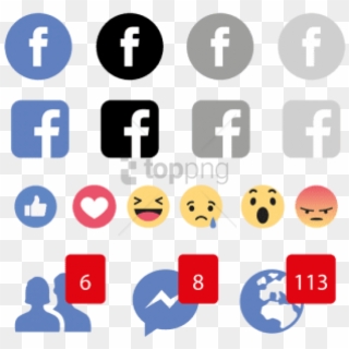 Facebook Emojis Icon Logo, Social, Media, Icon - Facebook Like Love Wow Png, Transparent Png