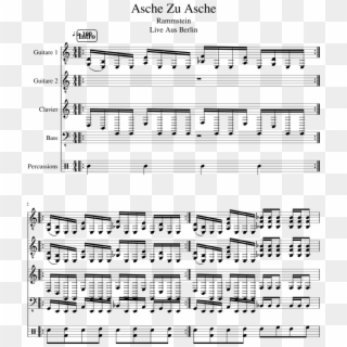 Asche Zu Asche Slide, Image - Sheet Music, HD Png Download