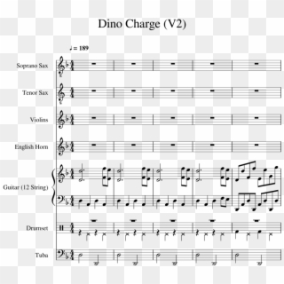 Power Rangers Dino Charge (v2) - Sheet Music, HD Png Download