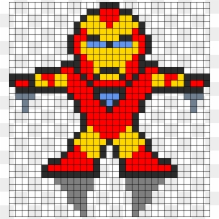 Ironman Perler Bead Pattern / Bead Sprite - Iron Man Perler Beads, HD Png Download