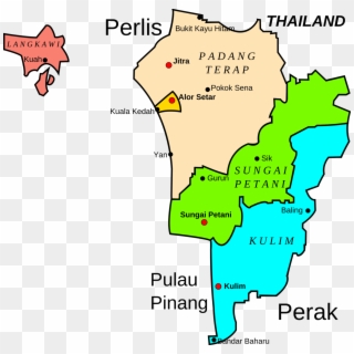 Kedah Md In Clipart Map - Map Of Kedah, HD Png Download