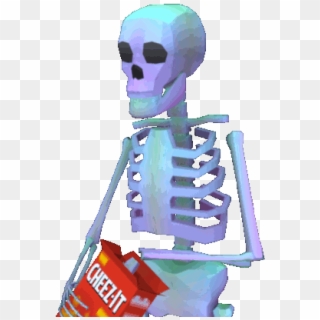 Skeleton Deathskelly Grunge Cheezit Vapor - Skeleton Eating Cheez Its, HD Png Download