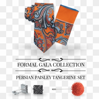 Persian Paisley Tangerine Formal Gala Collection - Paisley, HD Png Download