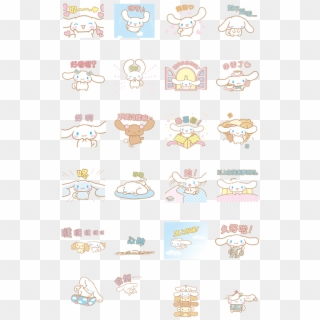Animated Goodness - Cinnamoroll Sanrio Line Stickers, HD Png Download
