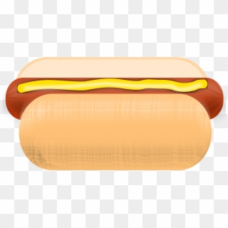 Hot Dog With Mustard Vector Clipart Image - Fast Food, HD Png Download