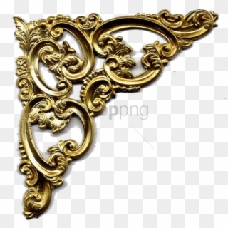 Free Png Gold Corner Png Png Image With Transparent - Brass, Png Download