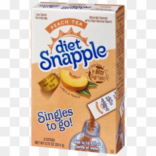 Diet Snapple Peach Tea Singles To Go - Sandwich Cookies, HD Png Download