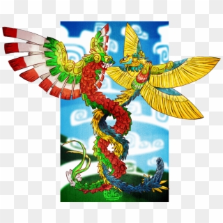 Quetzalcoatl And Xiuhcoatl - Illustration, HD Png Download