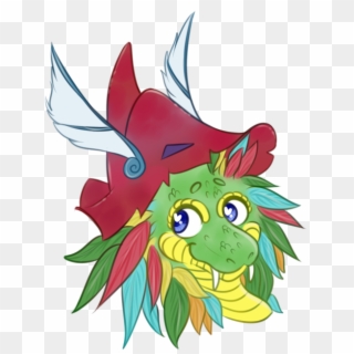 Quetzalcoatl Chibi Headshot - Cartoon, HD Png Download