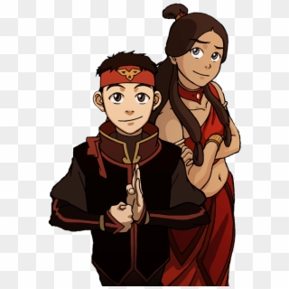 Also I Made An Aang And Katara's Png From The Cover - Cartoon, Transparent Png