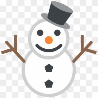 File - Emojione 26c4 - Svg - Snowman Black And White Emoji, HD Png Download
