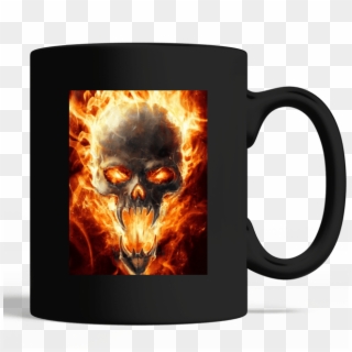 Skull Flaming Mask Mug - Ghost Rider Wallpaper Hd, HD Png Download