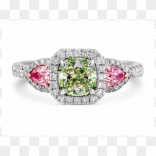 Fancy Grayish Yellowish Green Diamond Ring - Pre-engagement Ring, HD Png Download