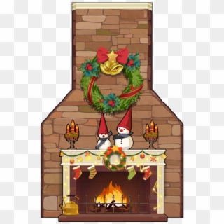 Hq's Christmas Fireplace - Cartoon, HD Png Download