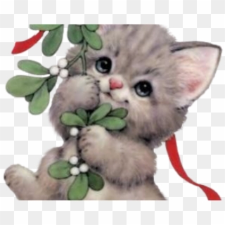 Christmas Clipart Kitten - Mobile Wallpaper Christmas Cats, HD Png Download