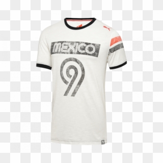 Puma Men's Mexico Pitch Soccer Tee - White Band T Shirt, HD Png Download