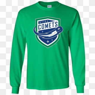 Utica Comets Primary Logo Youth Long Sleeve T-shirt - Utica Comets Phone, HD Png Download