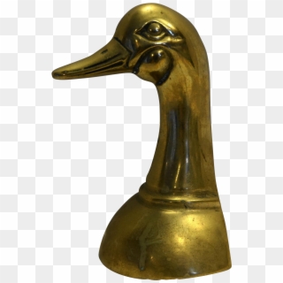 Cast Brass Duck Head Mallard Book End Figurine Made - American Black Duck, HD Png Download
