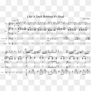 Like A Duck Bobbing It's Head - Sheet Music, HD Png Download