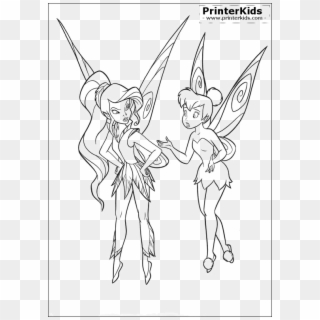 Coloring Pages Of Tinkerbell Ausmalbilder - Rosetta Tinkerbell Coloring Book, HD Png Download