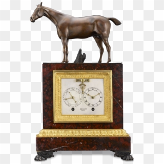 Napoleon Iii Sculptural Mantel Clock - Stallion, HD Png Download