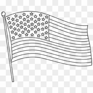 Us Flag Clipart Black And White, HD Png Download