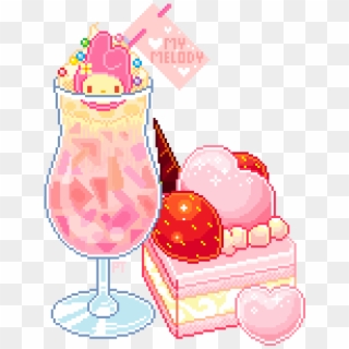 “ Really Craving Sugar Atm ” Pixel Art Food, Food Art - Kawaii Chan Pixel Art, HD Png Download
