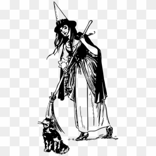 This Free Icons Png Design Of Halloween Witch And Cat - Desenho De Bruxas Bonitas, Transparent Png