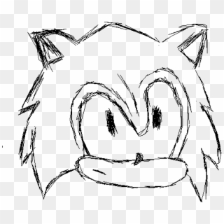 Pixilart Sonic The Hedgehog In Pencil Carlosalos Png - Line Art, Transparent Png
