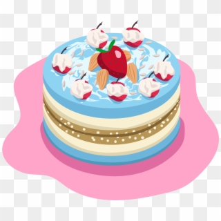 케이크 버터 나무 산사 나무속 딸기 아몬드 Png 및 벡터 이미지 - Birthday Cake, Transparent Png