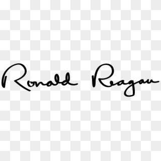 Ronald Reagan Signature - Ronald Reagan In Cursive, HD Png Download