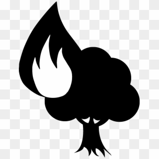 Wildfire In Woods Icon, HD Png Download