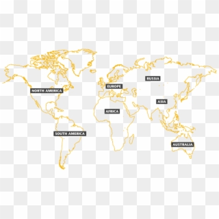 Map Yellow New - World Map For Marking, HD Png Download