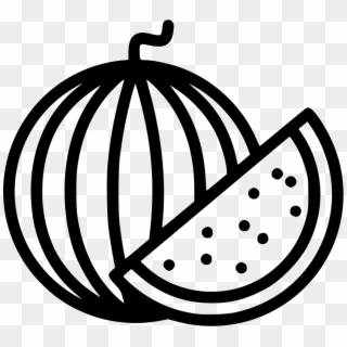 Png File - Watermelon Black And White Png, Transparent Png