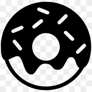 Png File Svg - Donut Icon Black And White, Transparent Png