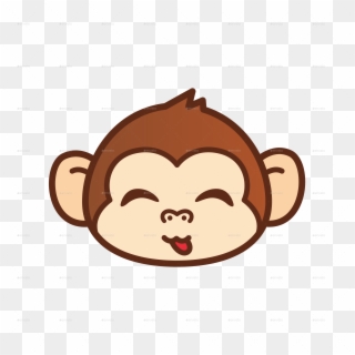 Cute Monkey Png Clip Freeuse Download - Cute Face Cartoon Monkey, Transparent Png