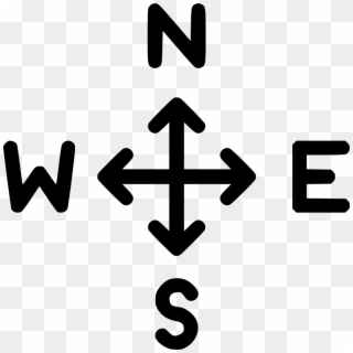 Direction Navigation Arrow North East West South Comments - North East South West Symbol, HD Png Download