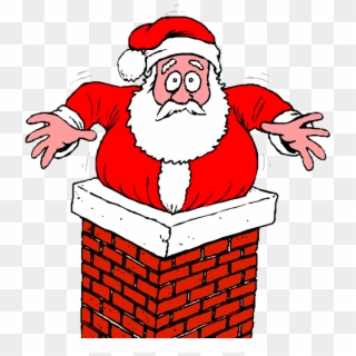 Criminal Santa Arrested In Chimney - Father Christmas Stuck In Chimney, HD Png Download