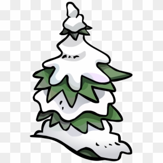 Pine Tree Snow Fort - Club Penguin Pine Trees, HD Png Download