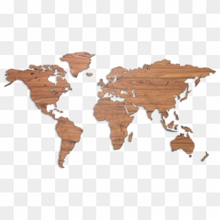 Mapawall Rosewood Without Oil S - World Map Wood Cut, HD Png Download