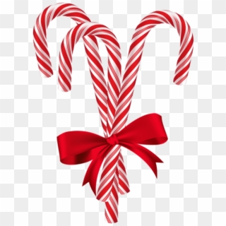 Free Png Candy Canes With Red Bow Png - Christmas Candy Stick Png, Transparent Png