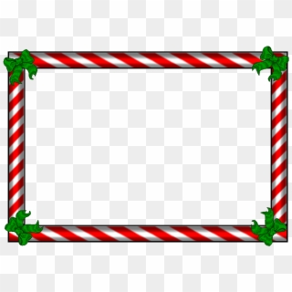 Borders And Frames Christmas Picture Clip Art - Christmas Candy Cane Border, HD Png Download