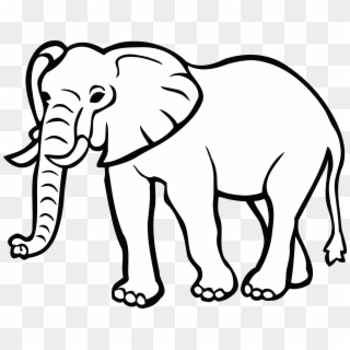 Clip Art Black And White Elephant, HD Png Download