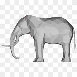 This Free Icons Png Design Of Low Poly 3d Elephant, Transparent Png