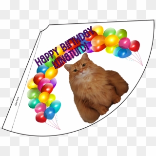 Lunaturd Birthday Hat - Cat Birthday Hat Printable, HD Png Download