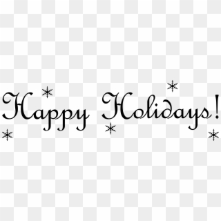 Happy Holidays Clip Art Black And White, HD Png Download