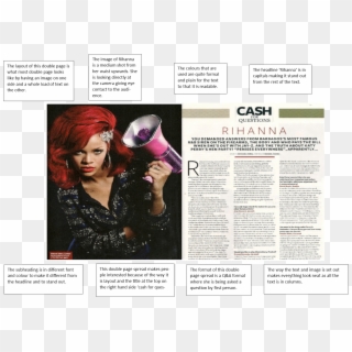 Music Magazine Analysis - Rihanna 2011, HD Png Download