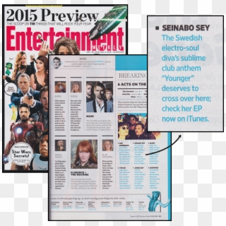 Entertainment Weekly - Seinabo Sey - Newsprint, HD Png Download